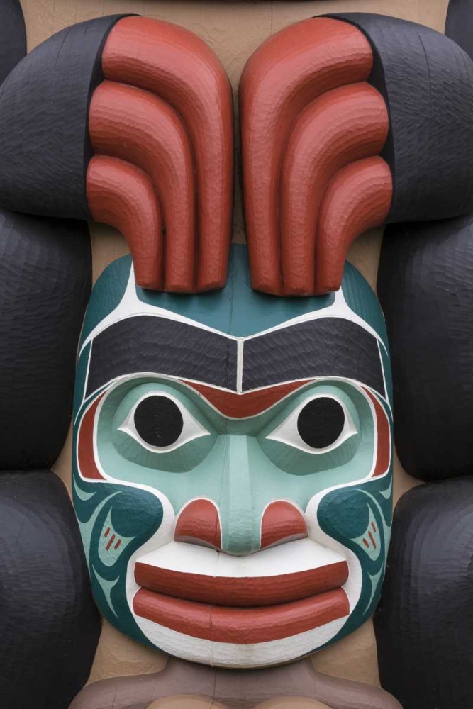 USA, Washington State, Jamestown Totem art PR